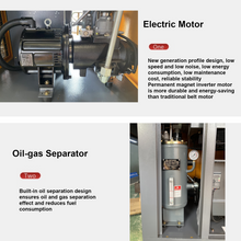 将图片加载到图库查看器,20HP 15KW All-in-One Variable Speed Frequency Rotary Screw Air Compressor 81CFM@120PSI/230V/60Hz/3-Phase with 80 Gallons Tank and Refrigerated Air Dryer, Stationary Industrial Air Compressor