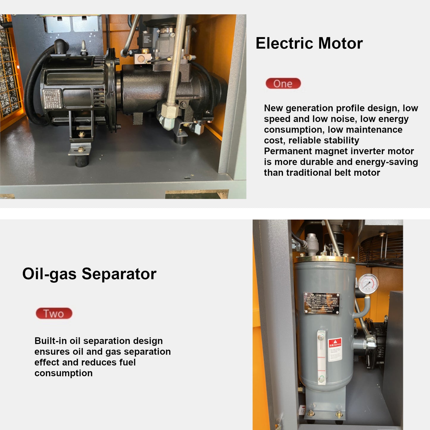 20HP 15KW Variable Speed Frequency Rotary Screw Air Compressor Single-Stage 81CFM@120PSI/230V/60Hz, Stationary Industrial Air Compressor