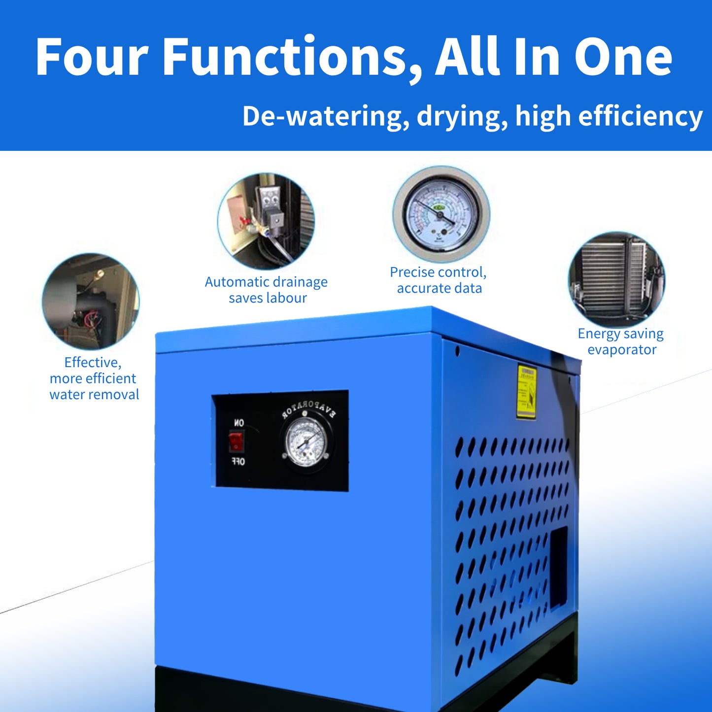 Refrigerated Air Dryer for 7.5HP & 10 HP Air Compressor 35 CFM 600W Compressed AIR Systems